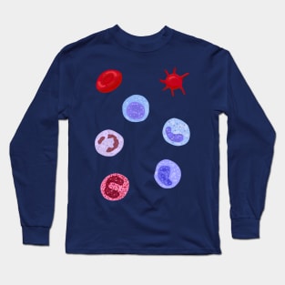 Hand Drawn Normal Blood Cells Pack Long Sleeve T-Shirt